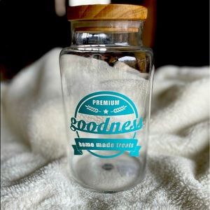 Premium Goodness Homemade Treats Glass Jar
